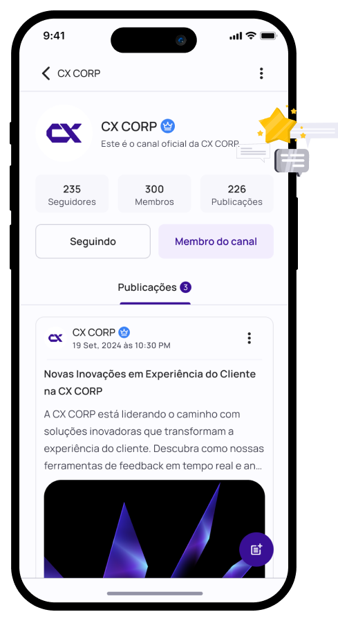 Mockup da Comunidade - Canais Exclusivos